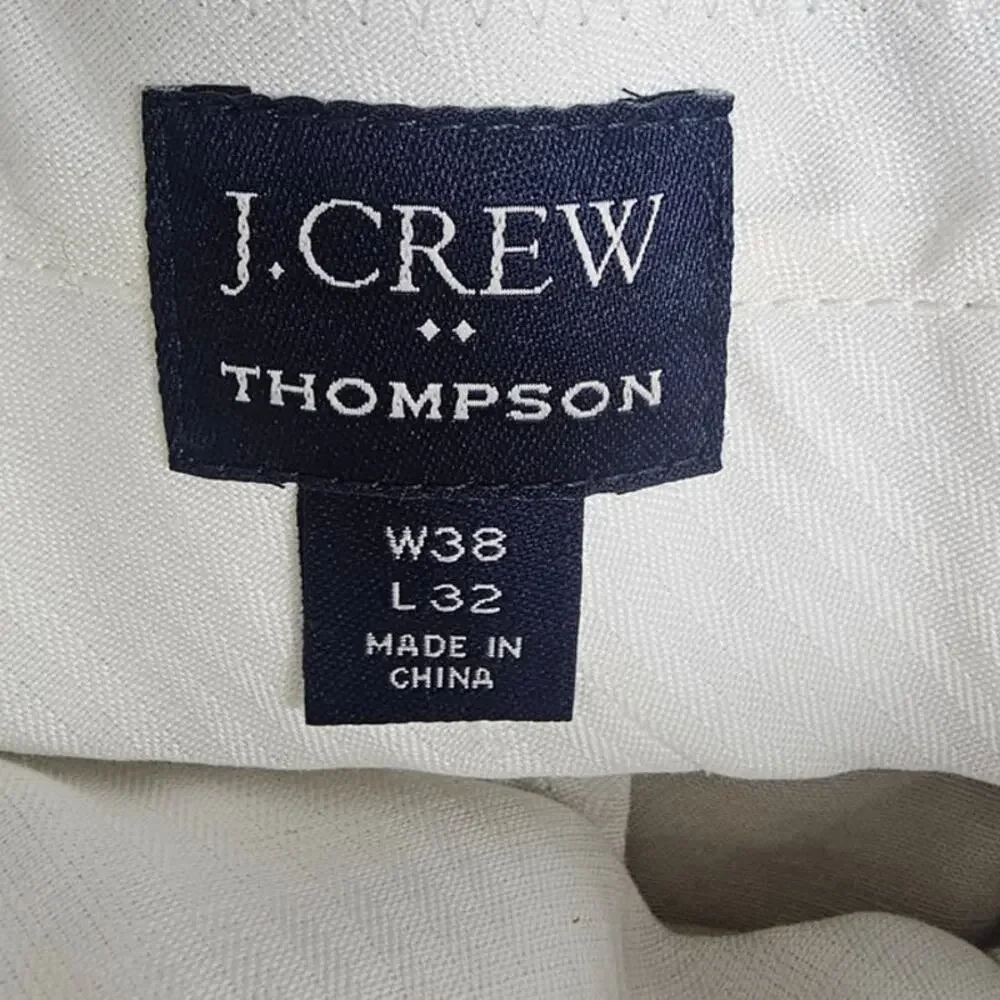 J. Crew Mens Thompson Tapered Chinos Pants Size 38X31 Classic Minimalist Preppy